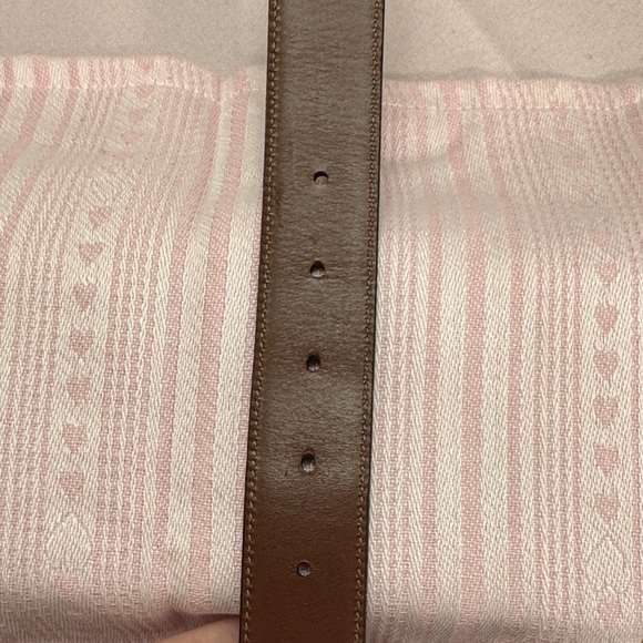 COACH Men's Brown Leather Belt with gold Buckle Size 40 - Picture 6 of 7